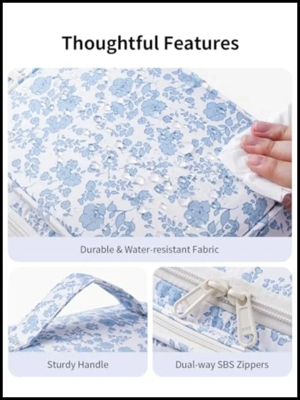 Large Hanging Toiletry Bag with Multiple Pockets & Wet Pocket